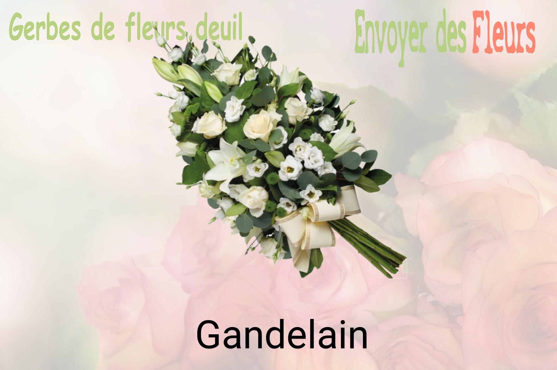 Gerbe de fleurs de deuil livrée à Gandelain